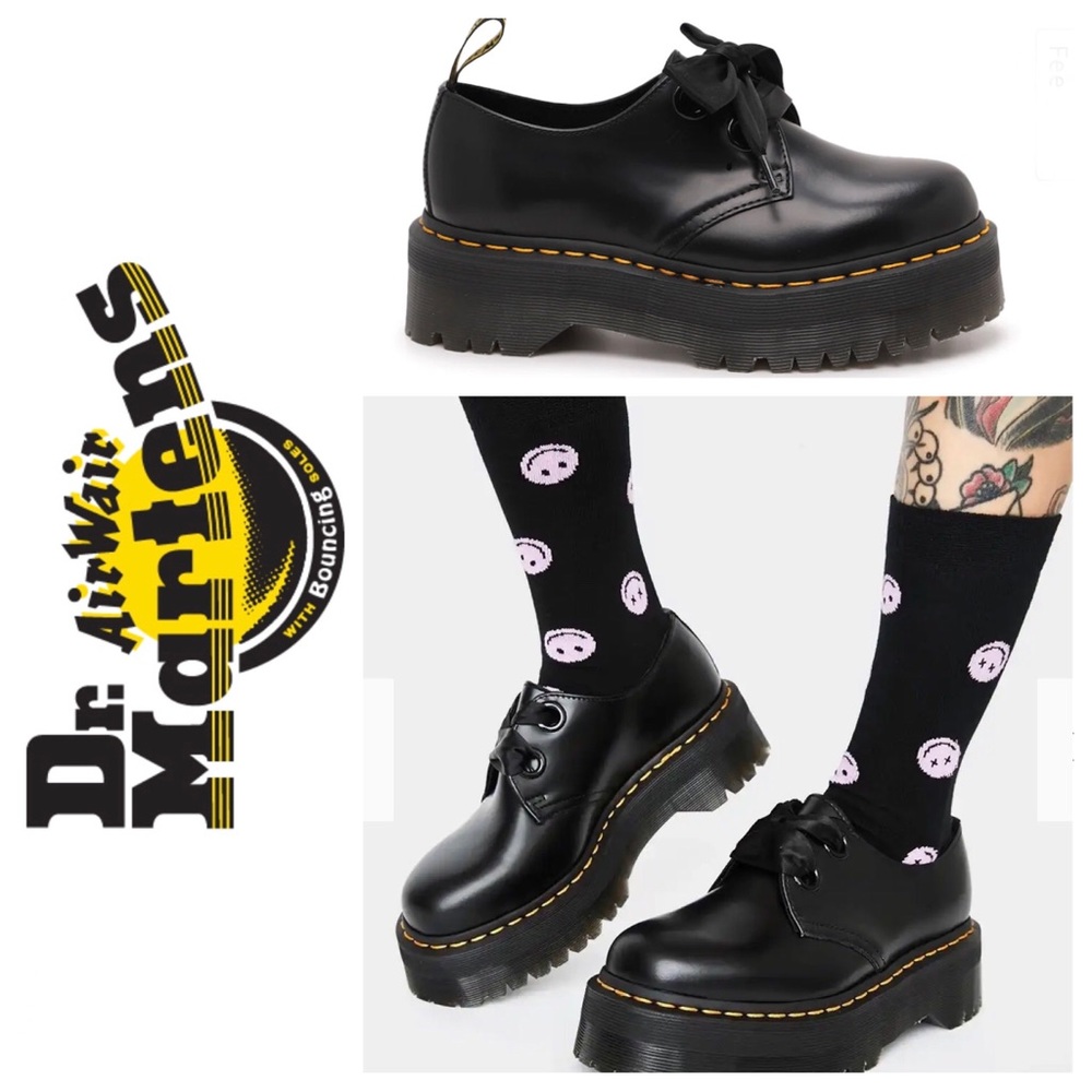 NWT Dr. Martens Holly Leather Platform Oxfords